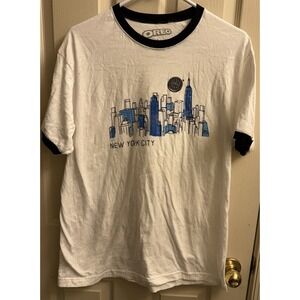 Oreo It' Sugar‎ New York City T Shirt White Blue Trim Mens Large RARE
